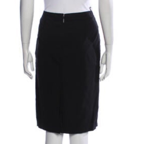 Roberto Cavalli Black Wool Stretch Blend CREPE PENCIL SKIRT Size 44 = 8 (Med) - Picture 3 of 9